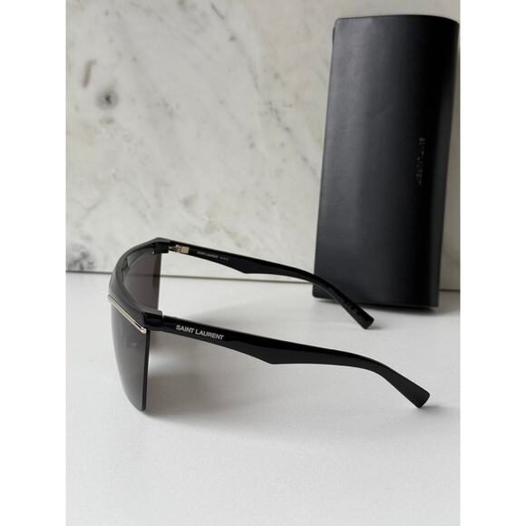 NEW Saint Laurent SL614 Oversized Black Gold Sunglasses main image 2